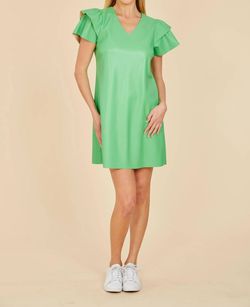 Style 1-439475316-2696 DOLCE CABO Green Size 12 Sleeves V Neck Mini Cocktail Dress on Queenly