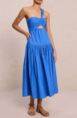 Style 1-612686395-23 A.L.C. Blue Size 2 Pockets One Shoulder Sweetheart Cocktail Dress on Queenly