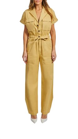 Style 1-615287637-3351 A.L.C. Yellow Size 2 Floor Length Jumpsuit Dress on Queenly