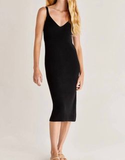 Style 1-61791593-3236 Z Supply Black Size 4 1-61791593-3236 Straight Cocktail Dress on Queenly