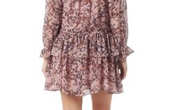 Style 1-736394971-1498 Joie Pink Size 4 Silk Sleeves Sorority Rush Long Sleeve Cocktail Dress on Queenly