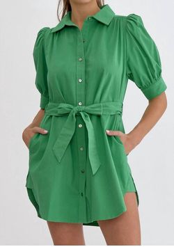 Style 1-835232337-2791 entro Green Size 12 Plus Size Summer Pockets Casual Tall Height Cocktail Dress on Queenly