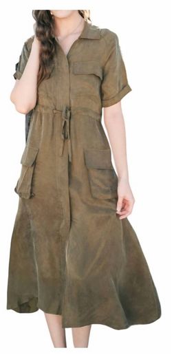 Style 1-894387885-3236 MIOU MUSE Green Size 4 Olive Free Shipping Cocktail Dress on Queenly