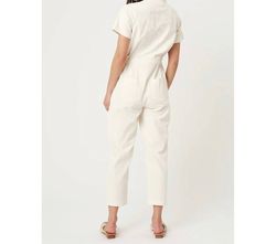 Style 1-964354917-3014 RUE STIIC White Size 8 Tall Height Jumpsuit Dress on Queenly