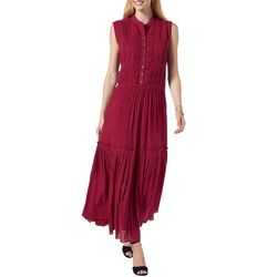 Style 1-973716709-3236 Joie Red Size 4 Floor Length Military Straight Dress on Queenly