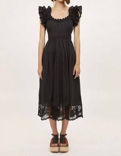 Style 1-990019658-3643 Ulla Johnson Black Size 2 Ruffles Pockets Cocktail Dress on Queenly