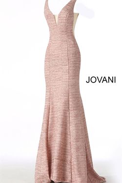Style 45811 Jovani Pink Size 14 Plunge Sheer Floor Length 70 Off Mermaid Dress on Queenly