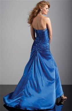 Mori Lee  Green Size 4 Strapless Prom Floor Length Train Dress on Queenly