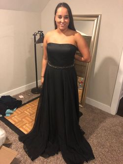 Sherri Hill Black Size 16 Plus Size Floor Length Prom A-line Dress on Queenly