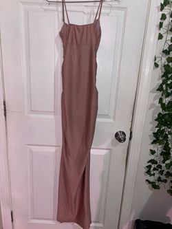 Windsor Pink Size 0 Swoop Floor Length Jersey Side slit Dress on Queenly