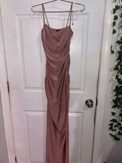 Windsor Pink Size 0 Floor Length Prom Swoop Side slit Dress on Queenly