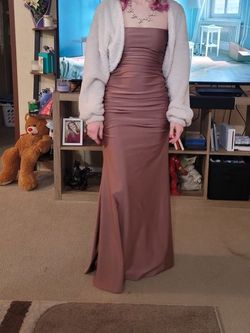 Windsor Purple Size 0 Jersey Prom Mermaid Dress on Queenly