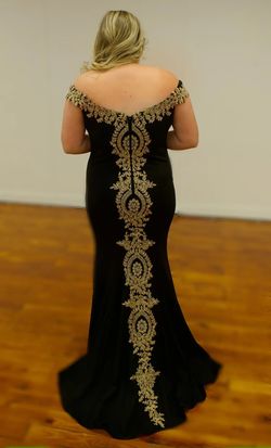 Cindy Black Size 16 Floor Length Mermaid Dress on Queenly