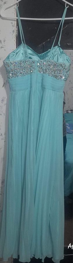 Night moves Blue Size 6 Turquoise Prom Floor Length Straight Dress on Queenly
