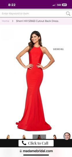 Sherri Hill Red Size 6 50 Off Tall Height Floor Length Mermaid Dress on Queenly