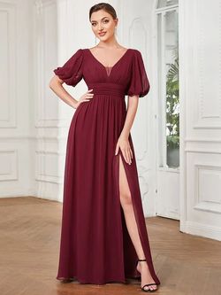 Style TATUM Red Size 18 Side slit Dress on Queenly