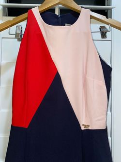 SLN Multicolor Size 4 Sunday Square Neck Jersey Cocktail Dress on Queenly