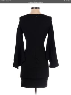 Lulus Black Size 4 Long Sleeve Jersey Mini Cocktail Dress on Queenly