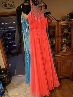 Mac Duggal Orange Size 12 Floor Length Straight Dress on Queenly