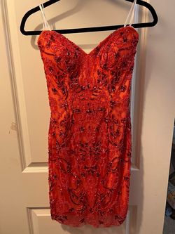 Mon Cheri Red Size 6 $300 Pageant Free Shipping Cocktail Dress on Queenly