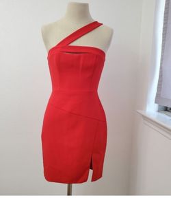 BCBG Red Size 0 Prom Cocktail Dress on Queenly