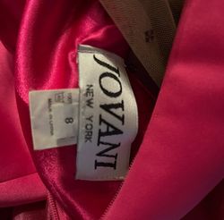 Jovani Pink Size 4 Jersey Straight Dress on Queenly