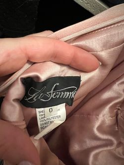 La Femme Pink Size 0 Pageant Jersey Medium Height Mermaid Dress on Queenly