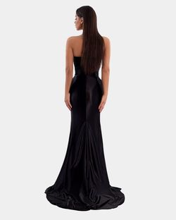 Albina Dyla Black Size 0 Plunge Mermaid Dress on Queenly