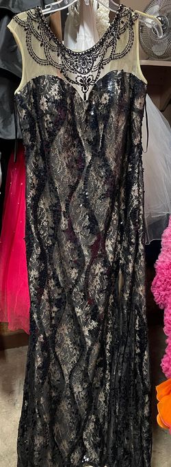 Mac Duggal Black Size 18 Military Straight Dress on Queenly