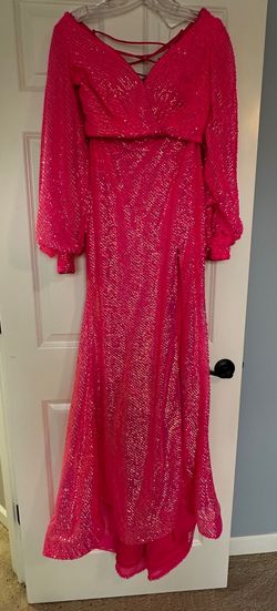 Style 37334 Ava Presley Pink Size 4 Jersey 50 Off Corset 37334 Side slit Dress on Queenly