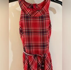 Tommy Hilfiger Red Size 14 Flare Plus Size Cocktail Dress on Queenly