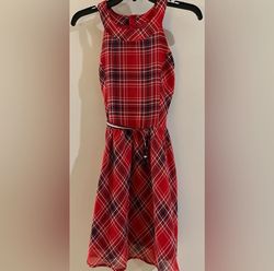 Tommy Hilfiger Red Size 14 50 Off Flare Plus Size Swoop Cocktail Dress on Queenly