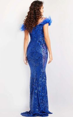 Style 26041 JOVANI Blue Size 4 Prom Pageant Mermaid Dress on Queenly