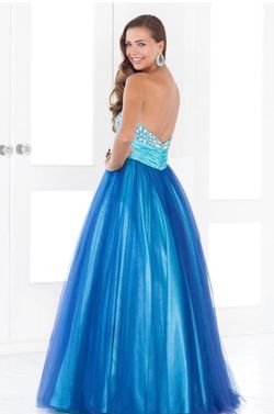 Style 5131 Pink by Alexia Designs Blue Size 8 Tulle Strapless Prom Ball gown on Queenly