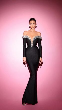 Style IMARINENA Vlora Kaltrina Black Size 8 Imarinena Free Shipping Long Sleeve Prom Mermaid Dress on Queenly