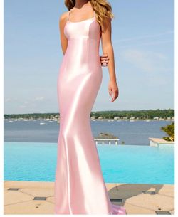 Style ES10890 Faviana Pink Size 0 Wedding Guest Es10890 Jersey Mermaid Dress on Queenly