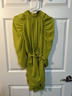 Pretty Little Thing Green Size 2 High Neck Nightclub Mini Jersey Cocktail Dress on Queenly
