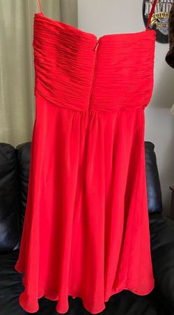 Style 7420 Faviana Bright Red Size 0 Short Height Cocktail Dress on Queenly