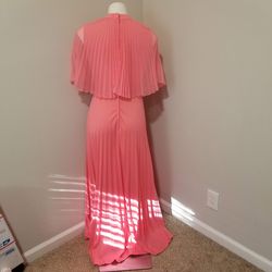 Style 70s Vintage Susan Wayne Pink Size 6 Bridesmaid Military Cape A-line Dress on Queenly