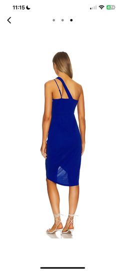Style BGEN-WD940 Revolve Blue Size 4 Jersey Sorority Formal Appearance Straight Dress on Queenly