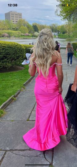 Sherri Hill Pink Size 0 Jewelled Jersey Floor Length Barbiecore Mermaid Dress on Queenly