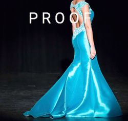 Style 16079 Tiffany Designs Blue Size 8 16079 Floor Length Pageant 70 Off Mermaid Dress on Queenly