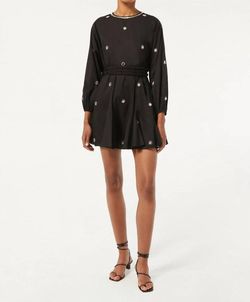 Style 1-1095184989-149 RHODE Black Size 12 Belt Sleeves Sorority Rush Cocktail Dress on Queenly