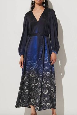 Style 1-1102938305-649 RACHEL COMEY Blue Size 2 Ombre Free Shipping Navy V Neck Straight Dress on Queenly