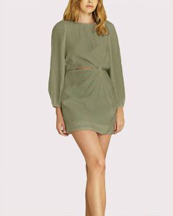 Style 1-1105064730-74 LUCY PARIS Green Size 4 Long Sleeve Free Shipping Tall Height Cocktail Dress on Queenly