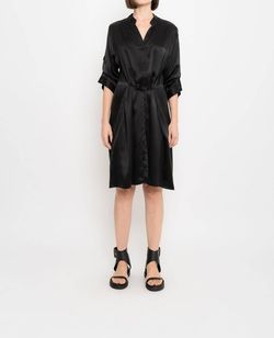 Style 1-113087301-425 UMA Black Size 8 Silk 1-113087301-425 Tall Height High Neck Cocktail Dress on Queenly