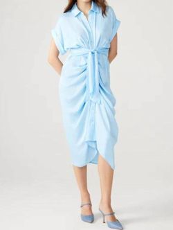 Style 1-114053269-649 STEVE MADDEN Blue Size 2 Polyester High Low Cocktail Dress on Queenly