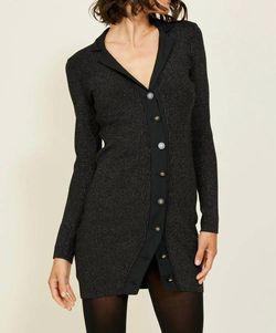 Style 1-1294912203-3901 line and dot Black Size 0 Long Sleeve Straight Sleeves Cocktail Dress on Queenly