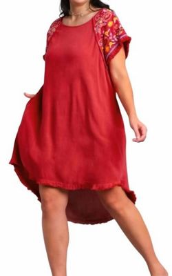 Style 1-1409424135-611 umgee Red Size 16 High Low Speakeasy Mini Cocktail Dress on Queenly