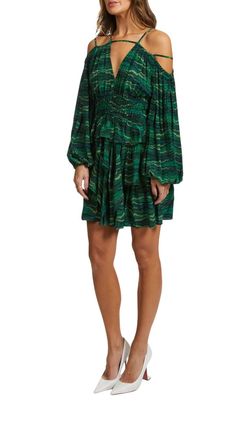 Style 1-1558395823-3414 Ulla Johnson Green Size 4 Sorority Free Shipping Summer Cocktail Dress on Queenly